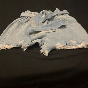 Light Blue Denim Women's Shorts